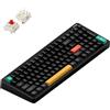 NuPhy Tastiera meccanica da gaming NuPhy Halo IO Series, 96%, Bluetooth/2.4GHz/USB-C - Layout QWERTY US / Colore: Nero ossidiana / Tasti: Rosso