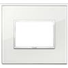 Vimar Serie Eikon Evo - Placca 3 moduli vetro Serie Eikon Bianco.Diamante