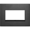 Vimar Serie eikon evo - Placca 4 moduli alluminio serie eikon nero totale