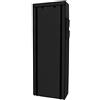 INTIRILIFE Armadio pieghevole 170 x 58 x 28 cm in corvo nero - con chiusura lampo in tessuto, con 9 scomparti - Armadio da campeggio in tessuto