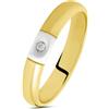 Stroili Fede Classica 4 mm Oro Bicolore Diamante