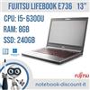 Fujitsu Notebook FUJITSU LifeBook E736 13" Cpu i5-6300u Ram 8gb SSD 240gb Win11Pro