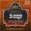 GHS Strings GHS™ Strings »STAINLESS STEEL - PF180-5-STRING BANJO« Corde per Banjo - Stainless Steel - Loop End - Medium: 11-13-16-24-10