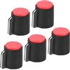 QUARKZMAN 5PCS Manopole per Potenziometro in Bakelite 13x15.5mm Nero Rosso