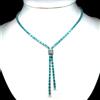 PNG Collana In Argento Sterling PNG Con Apatite Naturale Neon Blue E Zirconi, 17 in
