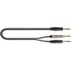 QUIK LOK - JUST/JS2JM-5 Cavo Audio Jack TS 6,3 mm Maschio a Jack TS 6,3 mm Maschio, Lunghezza 5 m, Mono, Serie JUST, Nero, per Mixer, Strumenti Musicali, Hi-Fi, Registrazione