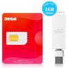 9ESIM V3 Flagship Kit lettore e scheda eSIM universale, adattatore SIM-eSIM per tutti gli smartphone e dispositivi Android, memoria da 1,5 MB, 50 profili, chip STK premium, pre-tagliato per viaggi