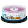 HP CD-RW 4x-12x dischi vuoti (80 minuti/700 MB) - Scatola per torte a 25 dischi
