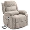 GTR Poltrona Recliner Elettrica 92x95x100h 3 Posizioni Margot Velluto Tortora