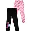 United Labels Barbie Leggings per ragazze e bambini, leggings da ragazza, pantaloni sportivi rosa/nero (confezione da 2)