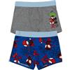 United Labels Marvel Spiderman Boxer per ragazzi - Spidey Biancheria intima per bambini, Blu/Grigio (confezione da 2), blu/grigio, 122-128