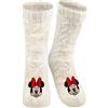 United Labels Disney Minnie Mouse - Calzini da casa da donna, morbidi calzini invernali, caldi, colore: bianco