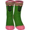 United Labels Wicked calze antiscivolo - calze da casa in maglia con fodera Sherpa per donna, taglia unica verde