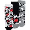 United Labels Disney Mickey Mouse - Calzini da uomo - Sneaker da uomo, colore grigio/nero/bianco (confezione da 3)