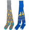 United Labels Disney Il re dei leoni Collant per ragazzi - Simba Bambini Collant a maglia per bambini Grigio Blu (confezione da 2), grigio/blu, 110-116