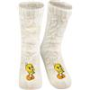 United Labels Looney Tunes Tweety - Calze da casa a maglia, per donna, morbide, invernali, calde, colore: bianco