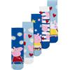 United Labels Peppa Pig Calzini per ragazze - Bambini Sneaker Calzini per bambini Calzini Blu (Confezione da 5)