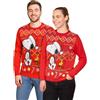 United Labels The Peanuts Snoopy Maglione invernale per uomo e donna - Maglione invernale a maglia Ugly Sweater Unisex Rosso
