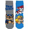 United Labels Paw Patrol calzini per ragazzi - Chase, Rubble e Marshall - Calzini da ginnastica per bambini, calzini blu/grigio (confezione da 2)