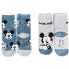 United Labels Disney Mickey Mouse 3D ABS - Calzini morbidi per bambini, calzini invernali antiscivolo, colore grigio/blu (confezione da 2)