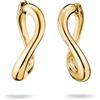 Thomas Sabo Orecchini a cerchio forma ondulata, Lega Premium placcato oro 18k