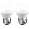 A2BC LED Lighting Confezione da 2 lampadine sferiche LED E27 6 W luce calda (3000 K) 470 lm.