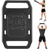 VEVOR Peso per Zaino da Trekking Allenamento Forza Jogging 20,4 kg Singolo Piastra di Peso in Ghisa, con Maniglia Liscia, Finitura Testurizzata per Cross Training, Esercizio Fisico, Swing, Rucking