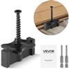 VEVOR Fissaggio Invisibile per Assi di Pavimentazione in Composito, 500 pezzi, Clip a T Fissaggi Nascosti in Plastica PP con Viti Metalliche, Compatibili con Assi di Spazio 6,5 mm Altezza 10 mm