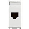 Vimar 14339.4 Plana Presa RJ45 da incasso Netsafe Cat5e UTP 110, 1M, bianco | Presa RJ45 Cat.5e UTP, connettore 8P8C, cablaggio T568A/B, installazione da incasso per reti Ethernet e cablaggio strutturato