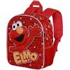 Karactermania Sesame Street Elmo Happy-Zainetto 3D Elite, Rosso, 25 x 30 cm, Capacità 7 L