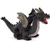 Uni Toys Uni-Toys - Drago grigio - 34 cm (lunghezza) - Peluche, pupazzo - Grigio e nero (34 cm)