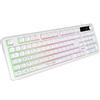 THE G-LAB Tastiera da gaming G-LAB KEYZ Caesium EX, 98%, layout AZERTY (cablata), illuminazione RGB a colori arcobaleno, tasti silenziosi, anti-ghosting per 26 tasti, rotella per il controllo del volume, colore bianco