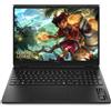 HP OMEN 15-gb0007nf, laptop gaming da 15,3" con display IPS 2K a 165 Hz, processore Ryzen 7, scheda grafica RTX 5060 (8 GB GDDR7), 16 GB di RAM DDR5, SSD da 512 GB, sistema operativo FreeDOS, colore nero