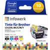 Infowerk NUOVO: Infowerk Cartucce d'inchiostro per Brother LC422XL, Multipack (BK/C/M/Y), 10 pezzi