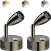 ERWEY 2 pezzi lampada da lettura DC 12V camper, lampada da letto a LED touch dimmerabile e 3 modalità di temperatura colore e porta di ricarica USB A+C per barca auto camper van yacht, nero lucido
