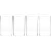 SEWACC rmel - Portacandele a cilindro in vetro, 4 pezzi, 10 x 7 cm, trasparente, per portacandele in vetro