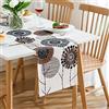 DecorMommt Runner Tavola Moderno Astratto Runner Decorazione per Tavolo da Pranzo Decorazione Per Feste Tovaglia Marrone Nero Verde Runner da Tavolo Girasole per Matrimoni, Picnic, Feste, Cucina, 183 x 33 CM