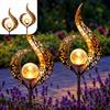 Gadgy Set 2 Lanterne Solari da Esterno LED | Lanterne Solari Impermeabili con Elegante Effetto Luminoso LED