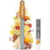 Microplane Grattugia Zester Giallo Ocra Ideale per Agrumi, Formaggio a Pasta Dura, Zenzero, Cioccolato e Noce Moscata con Lama Fine - Made in USA