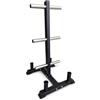 MADICKS Porta Dischi Bumper Madicks, Rastrelliera Pesi Olimpionici in Acciaio con 4 Alloggiamenti da 50 mm per Bilancieri e Manubri, Portata 350 kg, Palestra e Home Gym