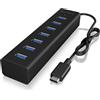 Icybox Hub usb Icybox usb-c 3.0 con 7 porte [IB-HUB1700-C3]