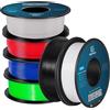 Geeetech Filamento PLA 1.75mm 6kg assortito, stampante 3D, nero bianco grigio rosso