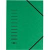 PAGNA Cartella con elastico - cartoncino - A4 - verde - Pagna - D05491
