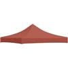 hliofuir Tetto di ricambio per gazebo, 3 x 3 m, colore terracotta | Parasole resistente per giardino e terrazza. Copertura di ricambio abbinata in tessuto Oxford per gazebo pieghevole.