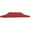 hliofuir Tetto di ricambio per gazebo 600D, 3 x 6 m, colore bordeaux | Telo di ricambio resistente per gazebo pieghevole in giardino, protezione solare affidabile per feste ed eventi.