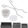 SWETRACE Kit la Fusione dell'Oro con Crogiolo in Grafite e Pinze per Sollevare, Set Completo per Principianti di Oreficeria e Raffinazione Metalli, Uso Domestico e Professionale