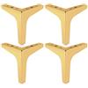 Btowin Gambe per mobili in metallo da 15,2 cm, 4 pezzi, moderne, triangolari, per mobili, divani, supporti TV, librerie