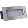 Wisdom Segnapasso Led Argento 3W da incasso a parete Rettangolare IP65 Bianco caldo 3000K Wisdom