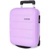Roll Road Flex Valigia rigida realizzata in ABS, un materiale, chiusura a combinazione laterale 4 ruote doppie bagaglio a mano, pratico interno con un vano, Viola, 40 x 31 x 20 cm, Valigia a mano