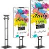 VEVOR Cavalletto per Poster da Marciapiedi in Alluminio Dimensioni Base 300x240x3mm per Punti Vendita Fiere Eventi Feste Carnevale, Supporto Espositore Poster da Marciapiedi Altezza 100-1905mm